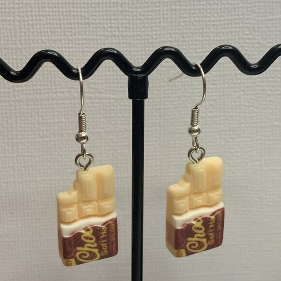 Chocolate Bar, Candy Earring, Funny Food Earring, Chocolate Earring, Gift Idea - Picture 4 of 7